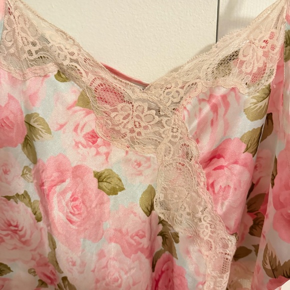 VTG Jaclyn Smith 3X Pink Floral Lace Nightgown Sleepwear - Picture 4 of 6